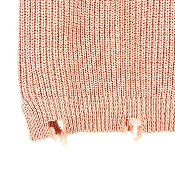MABLE Julia Salmon Distressed Edge Sweater Skirt - Picture 5 of 8